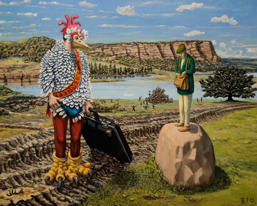 Dallas BRAY 'Going to town' 2010 oil on canvas, 120.0 x 149.0 cm the 2010 Kilgour Prize recipient from the Jack Noel Kilgour bequest as administered by the Trust Company of Australia Limited Newcastle Art Gallery collection