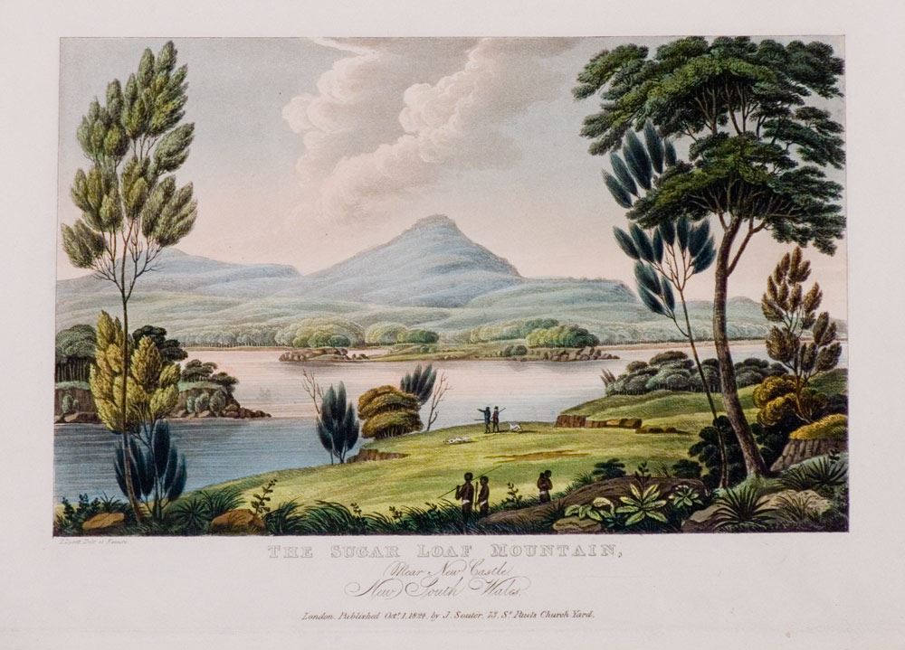 Joseph LYCETT 'The Sugar Loaf Mountain, near Newcastle, New South Wales' 1824