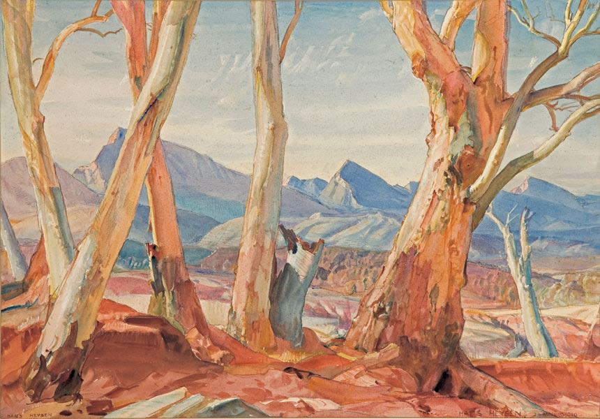 Hans HEYSEN 'Aroona' 1939 watercolour on paper, 42.2 x 62.0 cm Private collection